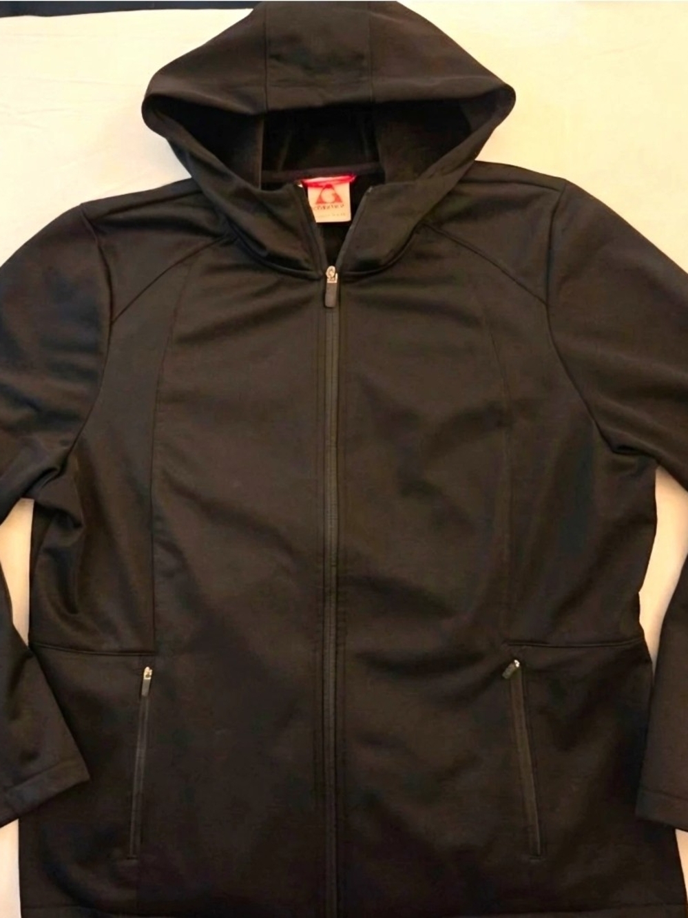 Men's XL GERRY Black Hooded Soft Shell LIned Jacket Coat